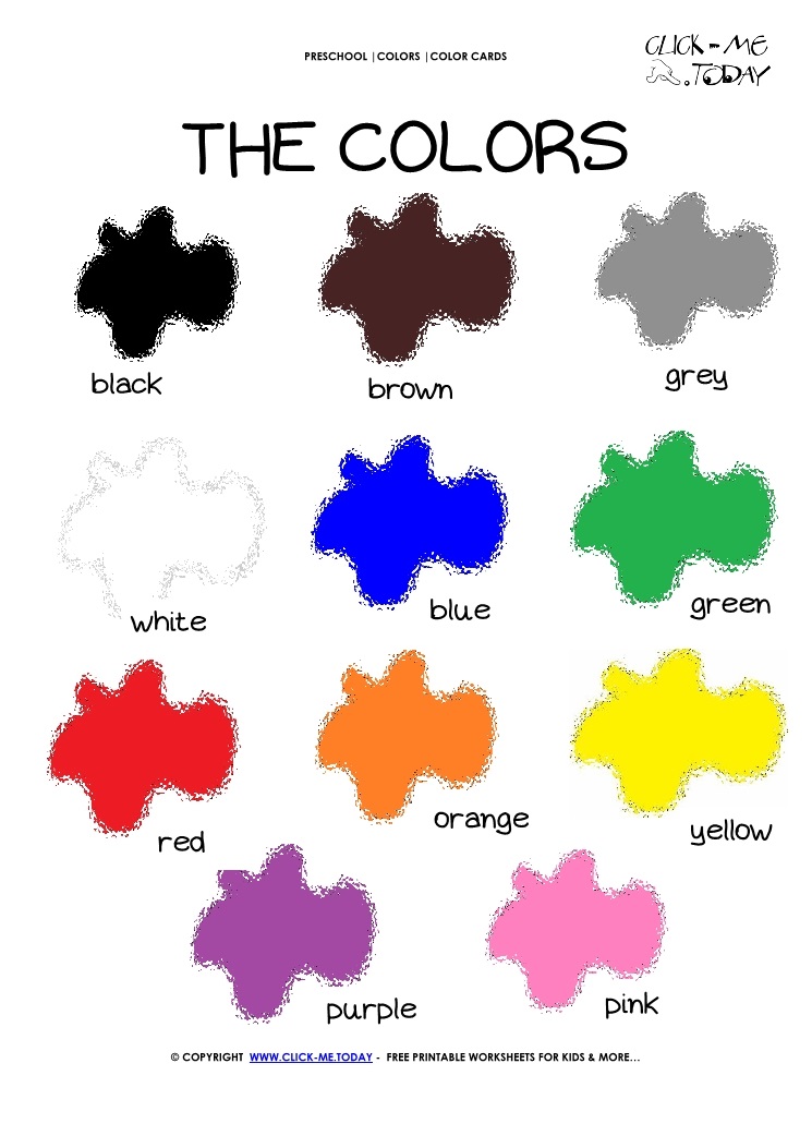 FREE CLASSROOM POSTER THE COLORS COLOR CARDS
